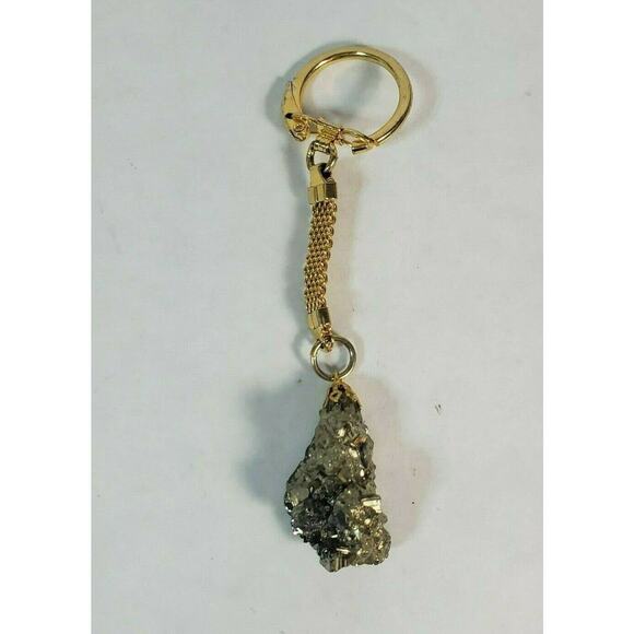 Fools Gold Keychain Key Chain Fob Gold-tone - Picture 2 of 4